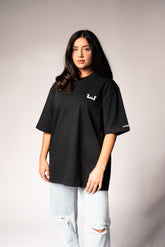 Signature Oversized Fit Tee – Jet Black