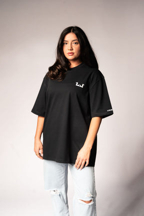 Signature Oversized Fit Tee – Jet Black
