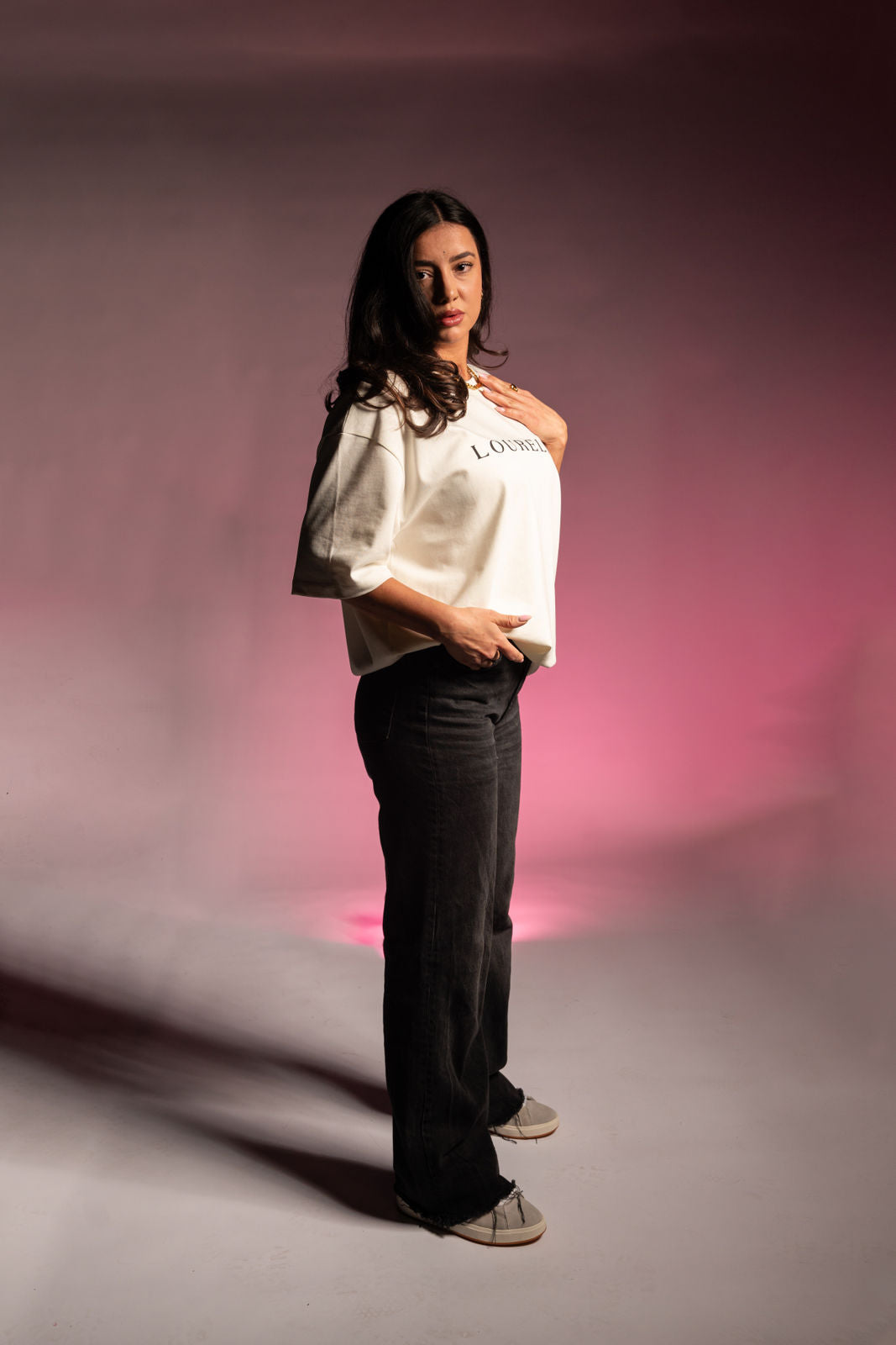 Signature Oversized Fit Tee – Snow White