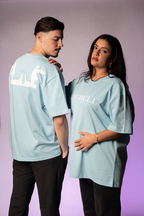 Signature Oversized Fit Tee – Sky Blue