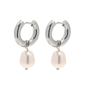 Pearl Hoops | Lourell Chic