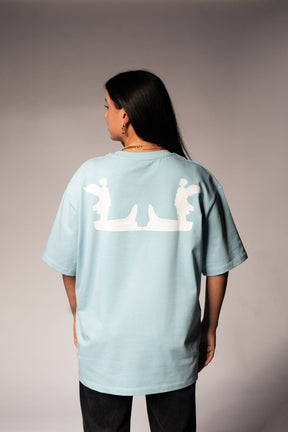Signature Oversized Fit Tee – Sky Blue
