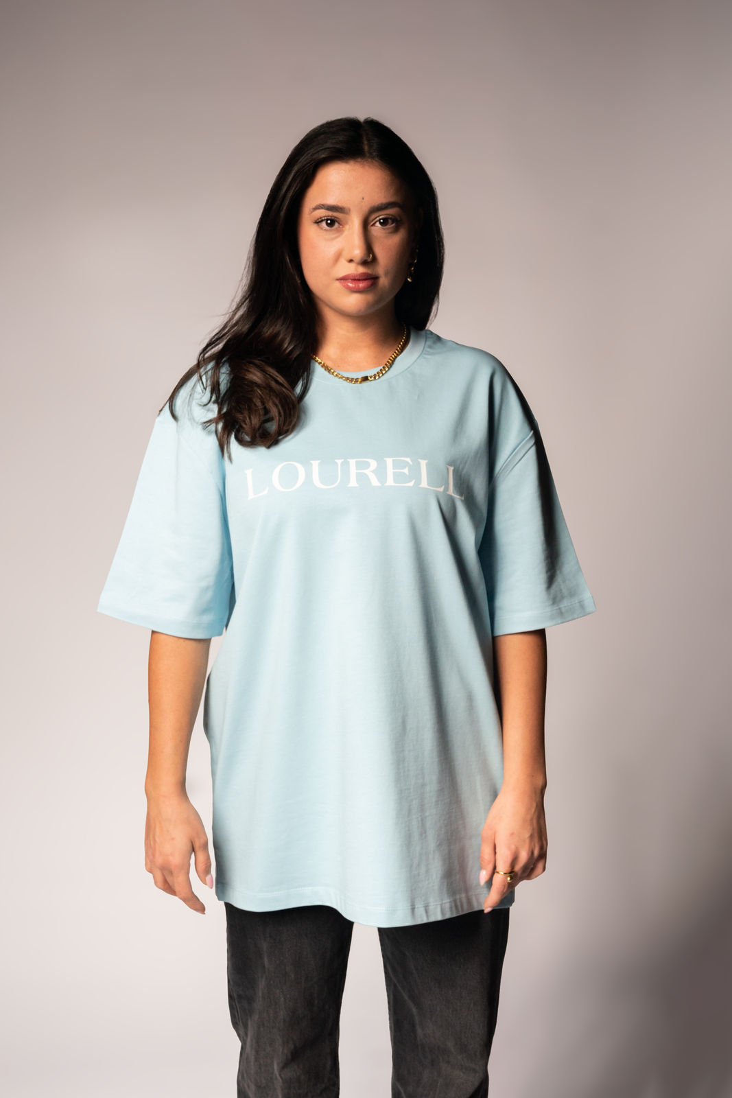 Signature Oversized Fit Tee – Sky Blue