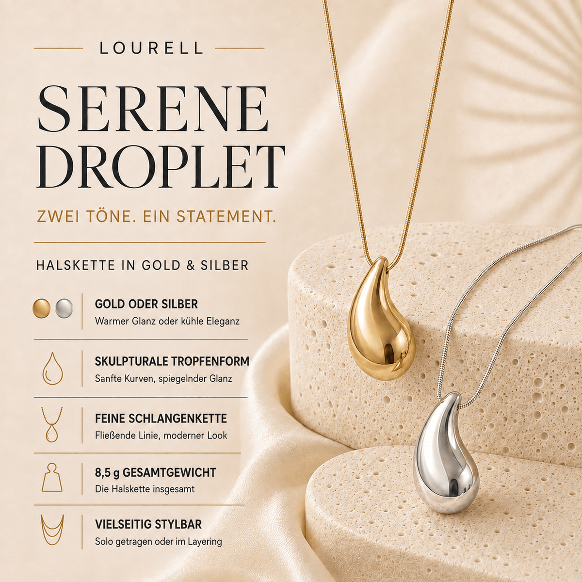 Serene Droplet Halskette