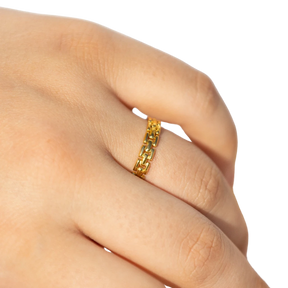 Verstellbarer Kettenring in Gold – offener Ring aus 18k vergoldetem Edelstahl.