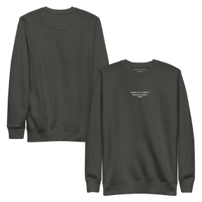 Vorder und Rückansicht des Unisex Sweatshirts in Vintage Black.